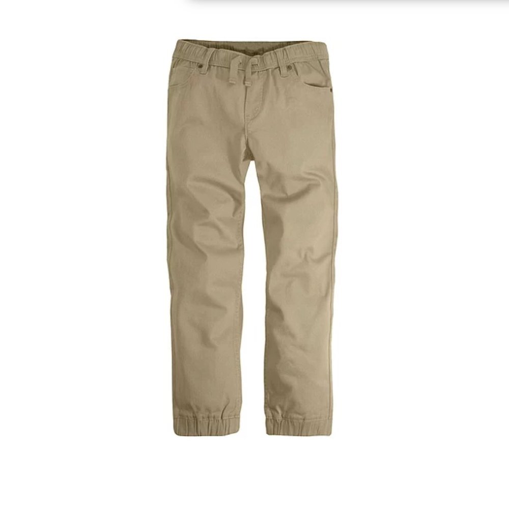 Boys' 7-16 Years Stretch Twill Chino Joggers - Beige Size 12